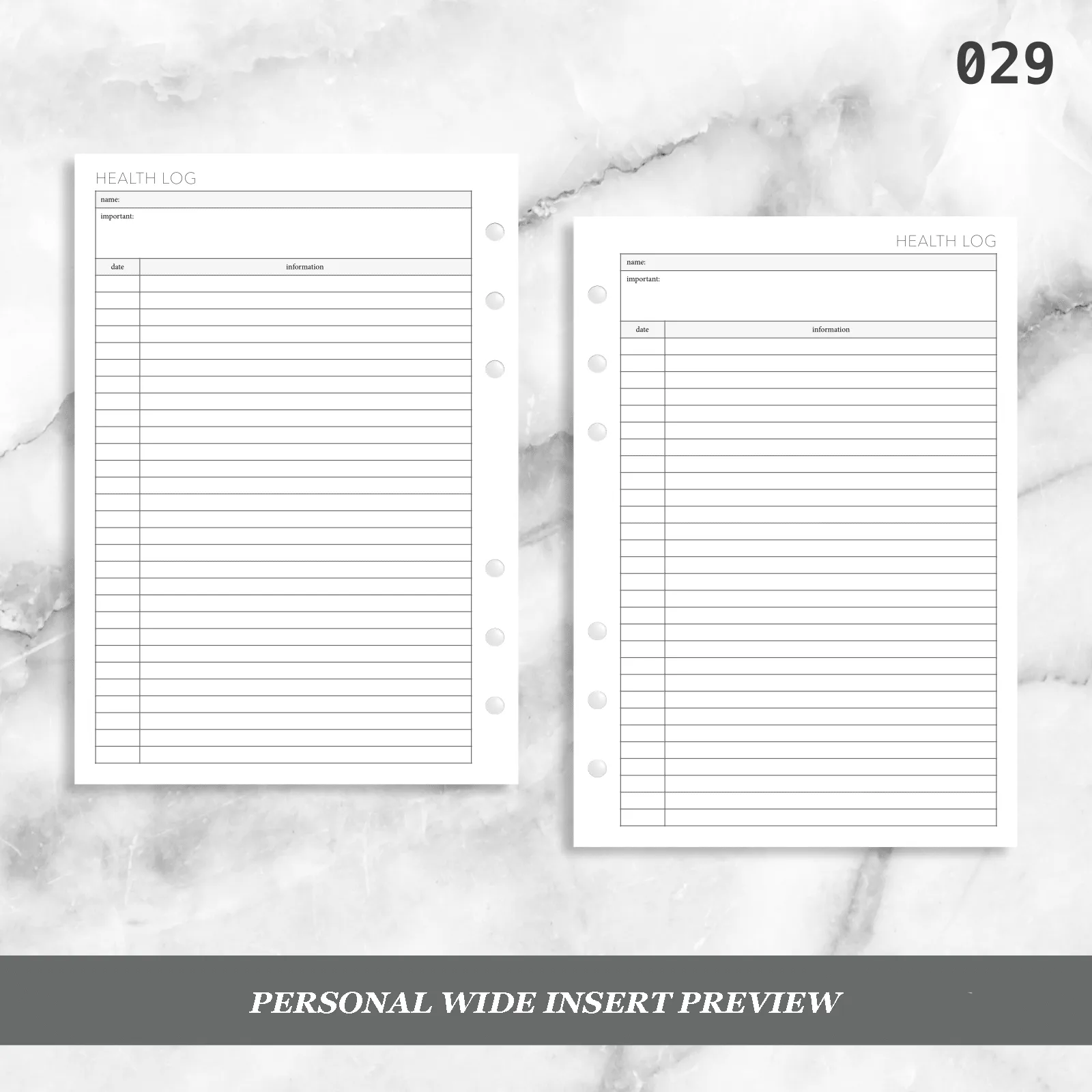 029: Health Log