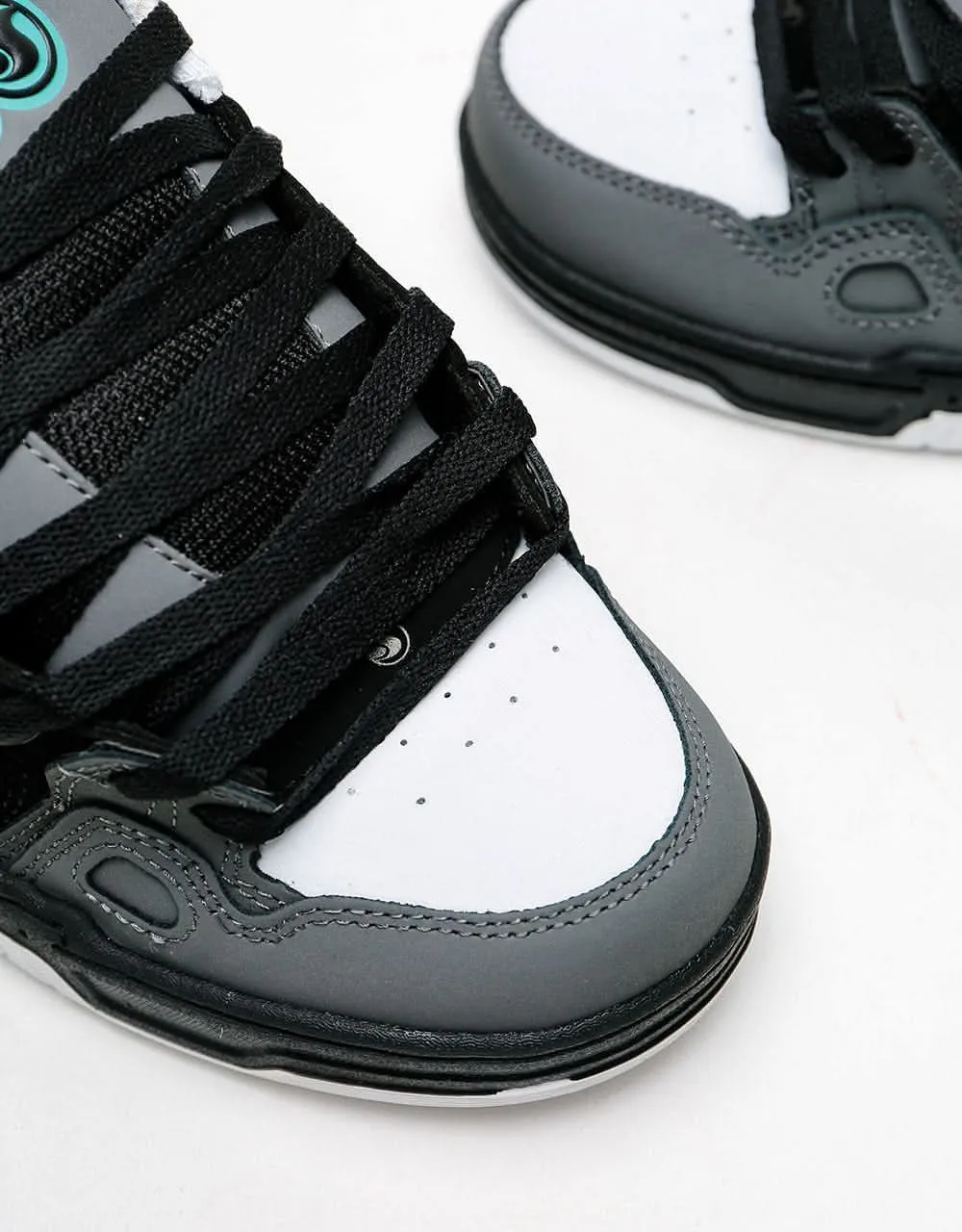 DVS Comanche Skate Shoes - Black/Charcoal/Turquoise Nubuck