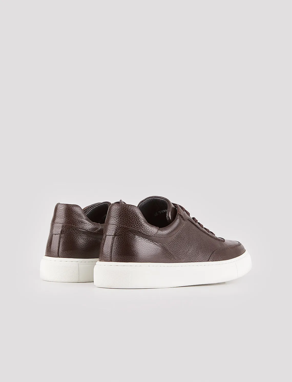Men Brown Genuine Leather Low Top Lace Up Skate Shoes