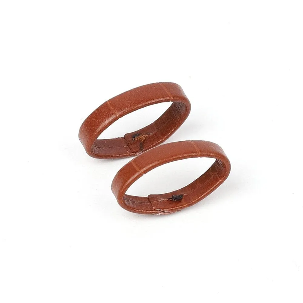 Pair of Leather Watch Strap Band Keepers Loops Compatible with the Garmin Vivomove HR & HR Sports