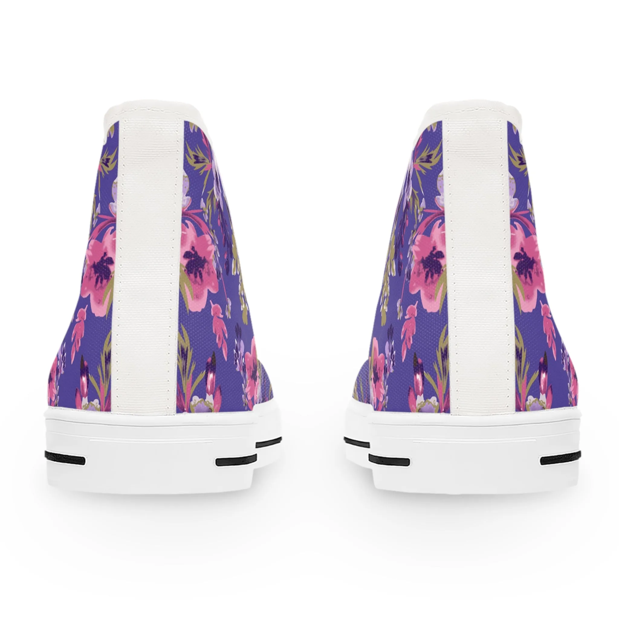 Tropical Leaf Burst Women's High Top Sneakers